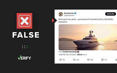 Did Zelenskyy buy yachts using U.S. aid dollars? No. That’s false
