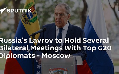 Russia's Lavrov to Hold Several Bilateral Meetings With Top G20 Diplomats - Moscow