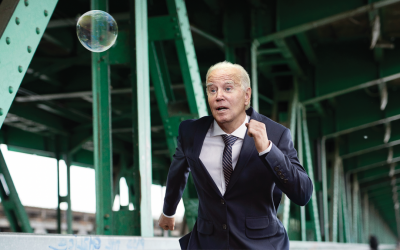 Biden Chases Soap Bubble Across Nation