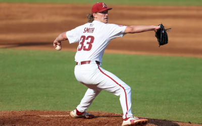 Arkansas' Hagen Smith, potential first-round pick in '24 MLB Draft, strikes out 17 over six vs. Oregon State