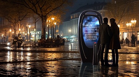 Poem Booth uses AI to write poems about people after taking their picture
