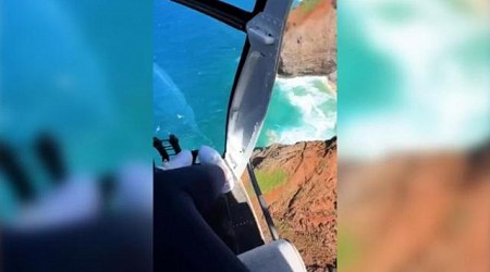 Elicottero si schianta su una spiaggia: i turisti a bordo filmano l’incidente