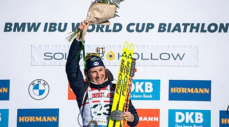 Biathlon : Justine Braisaz-Bouchet remporte le sprint de Soldier Hollow, Lou Jeanmonnot finit troisième