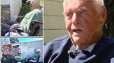 102-year-old California father in wheelchair ordered to scrub graffiti off his property or face $1.1K fine