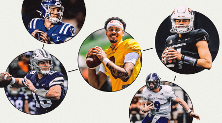 In college football’s wildest QB transfer carousel ever, USC is just steps from Holy Cross