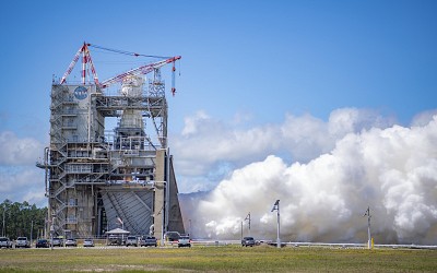 NASA Conducts Full-Duration Artemis Moon Rocket Engine Test