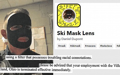 Police Officer Fired for Using Snapchat Ski Mask Lens Filter