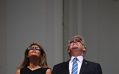 Trump Posts Bizarre Solar Eclipse Campaign Ad, With His Head Blocking Out the Sun