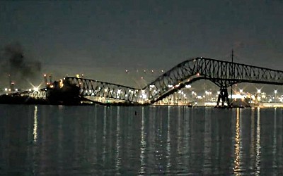 Nach Schiffskollision: Brücke in Baltimore in den USA eingestürzt