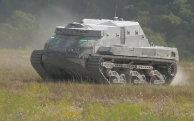 DARPA's New 12-Ton Robot Tank Has Glowing Green Eyes for Some Reason
