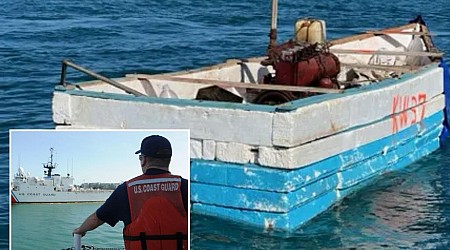 Coast Guard intercepts US-bound migrants on shabby home-made boat, ships them back to Cuba
