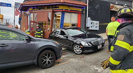 Vehicle crashes into Revere restaurant