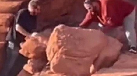 2 sought for damaging popular Lake Mead rock formations