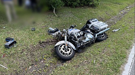 Slidell motorcycle officer hurt, ran into State Police unit while escorting Governor touring storm damage