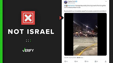 Video doesn’t show crowd reacting to Iran strikes in Israel