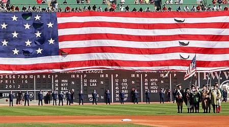 How long have the Red Sox played at 11 a.m. on Patriots Day?