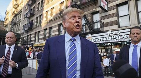 After Court, Trump Campaigns at Bodega