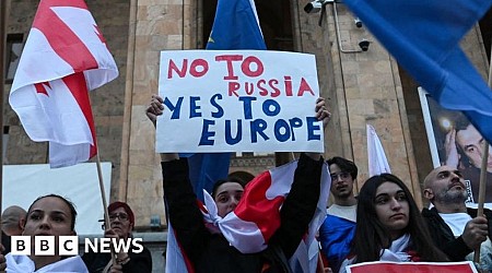 Protesters demand Georgia withdraw 'Russian law'
