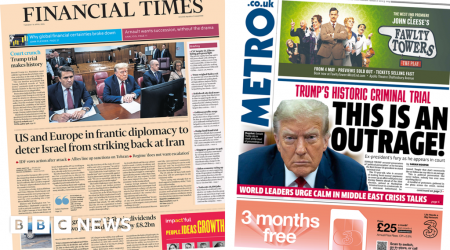 The Papers: 'Frantic diplomacy' over Iran and Trump trial begins