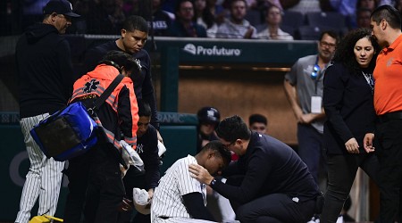 Yankees' Oscar Gonzalez Suffered Orbital Injury After Fouling Ball Off His Own Face