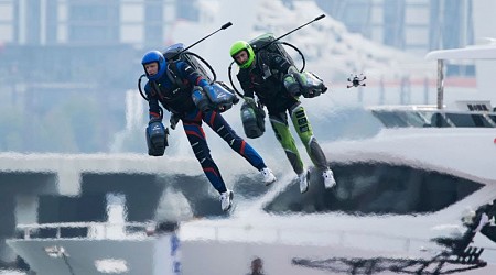 Dubai jet suit race: Real-life ‘superheroes’ take to the sky in inaugural event