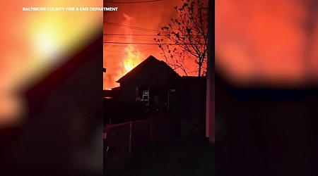 House fire, explosion injures 1 in Maryland, fire department says
