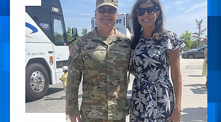 Haley welcomes husband back to U.S. from year-long deployment