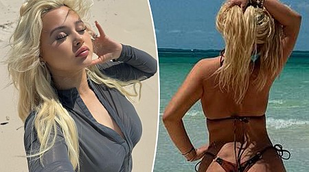 Alabama Barker shows off bikini body on Bahamas vacation after denying plastic surgery
