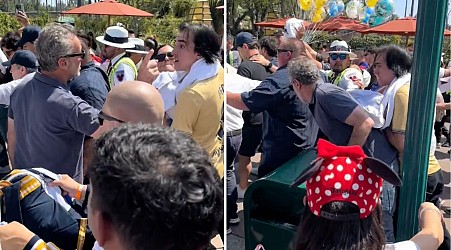 VIDEO: Iker Casillas Mobbed During Disneyland Resort Visit, One Fan Tackled For Shoving Someone Into Trash Can