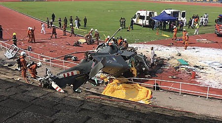 Two Military Helicopters Fatally Collide in Midair, Video Shows