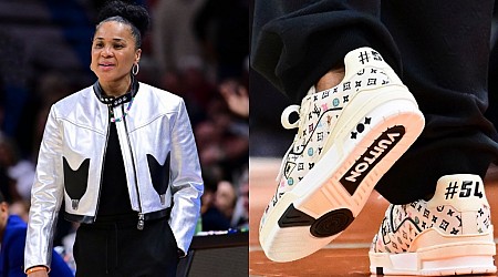Coach Dawn Staley Wears Louis Vuitton x Tyler, the Creator Outfit as South Carolina Gamecocks Defeat Iowa Hawkeyes at NCAA Women’s Basketball Tournament National Championship 2024
