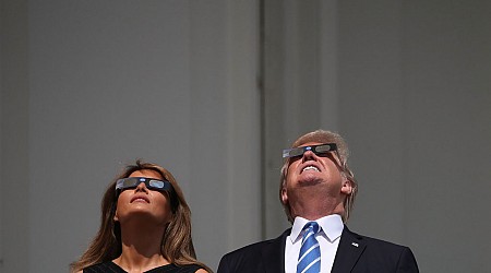 Trump Posts Bizarre Solar Eclipse Campaign Ad, With His Head Blocking Out the Sun