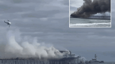 California Oceanside Pier fire breaks out at restaurant