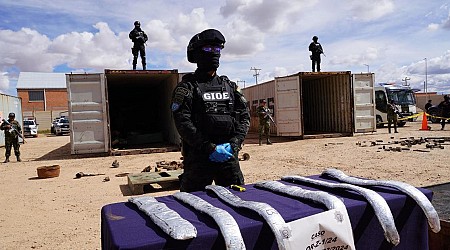 Bolivia claims its second largest drug seizure in history as 7.2 tons of cocaine found hidden in scrap metal shipment