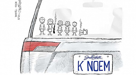 Editorial cartoon: Kristi Noem