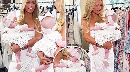 Paris Hilton jokes her 5-month-old daughter, London, looks 'pale' after heiress uses self-tanner on herself