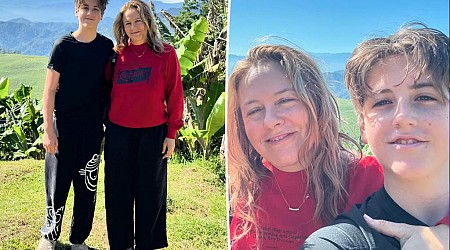Alicia Silverstone's look-alike tween son, Bear, towers over the actress