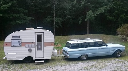 1963 Mercury Comet Custom V8 Wagon w/1962 Trotwood Travel Trailer at No Reserve