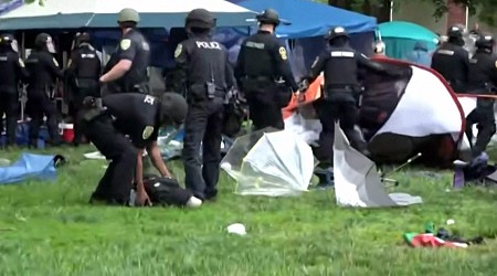 University of Virginia camp dismantled and protesters arrested