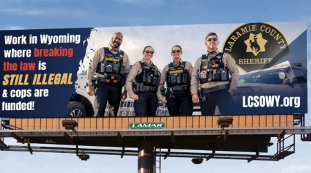 Wyoming sheriff recruits Colorado officers with controversial billboard