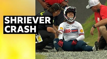 GB's Shriever crashes in BMX semi-final
