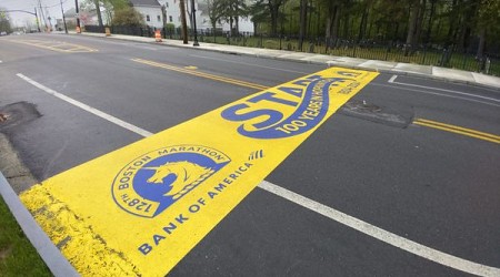 Boston Marathon Starting Line in Hopkinton, Massachusetts