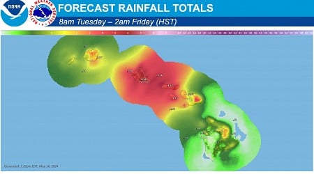 Hawaii 'Kona Low' Map Shows Areas To Be Hit Hardest As Warning Issued