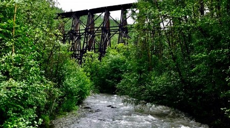 The Gilahina Trestle in Chitina, Alaska