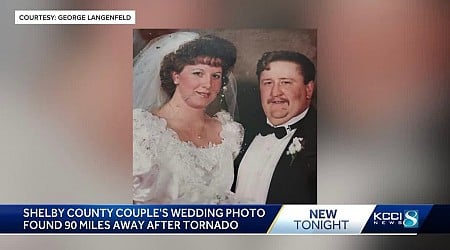 Couple Reunited With Wedding Photo Blown 90 Miles Away by Tornado