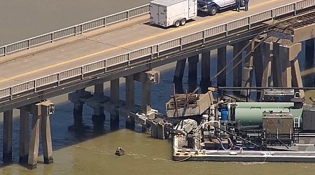 Barge Slams Into Bridge in Galveston, Texas, Causing Partial Collapse and Oil Spill