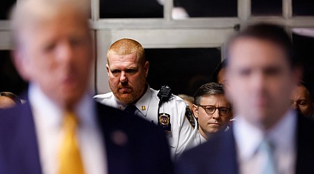 The Entourage: Speaker Mike Johnson, VP Hopefuls Join Donald Trump At Courthouse To Support His Claim Of A “Sham” Trial