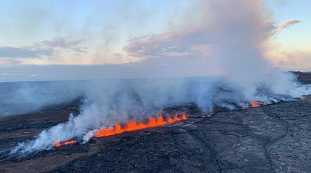 Hawaii's Kilauea volcano erupts in remote part of national park with low "eruptive volume," officials say