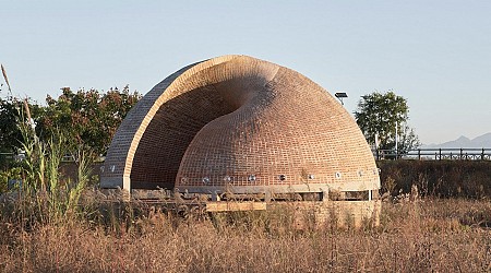 Meet The Twisted Brick Shell Library – A Surreal Pavilion For Visitors To Read In