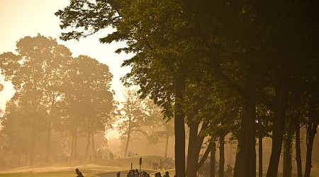 2024 PGA Championship Round 2 Resumes After Weather Delay For Heavy Fog